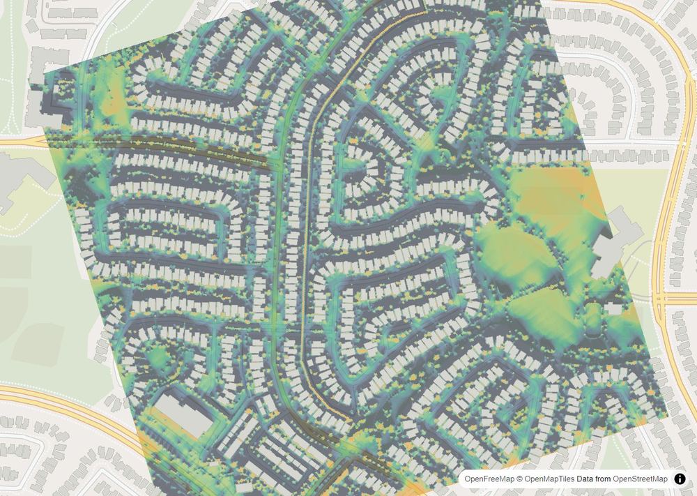 LandMood map of December sun hours in Citadel, Calgary, without street names