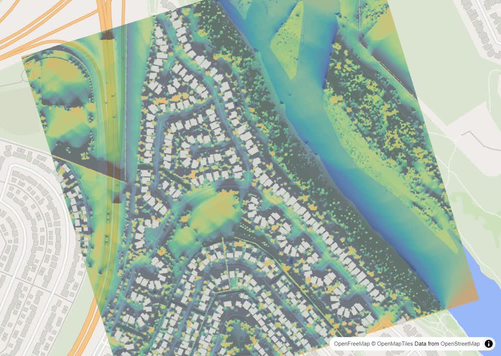 LandMood map of December sun hours in Diamond Cove, Calgary, without street names