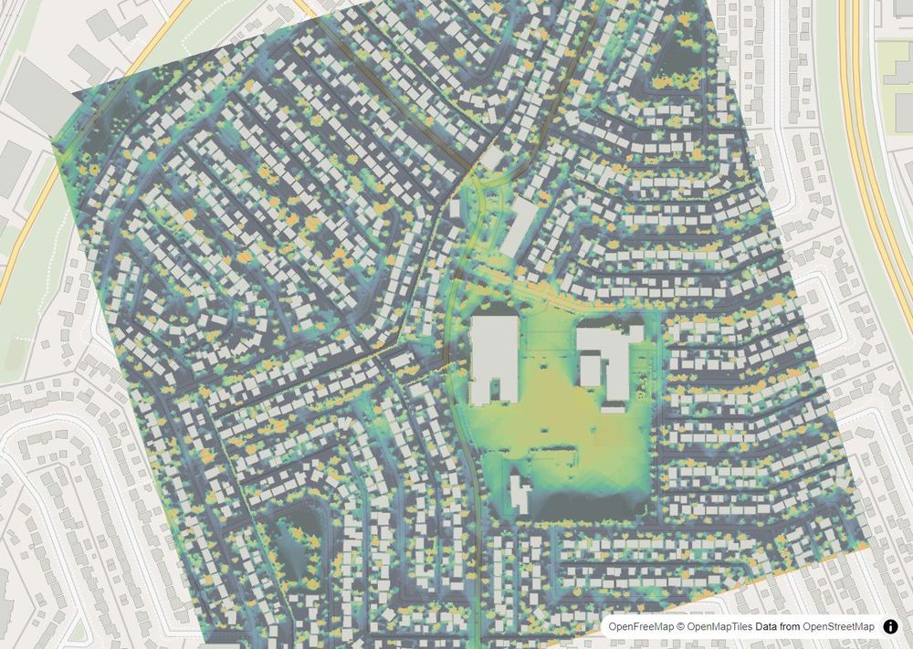 LandMood map of December sun hours in Fairview, Calgary, without street names