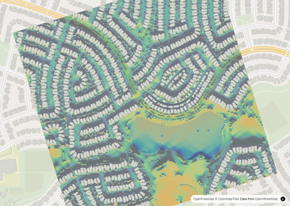 LandMood map of December sun hours in New Brighton, Calgary, without street names