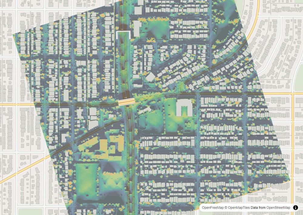 LandMood map of December sun hours in Richmond, Calgary, without street names