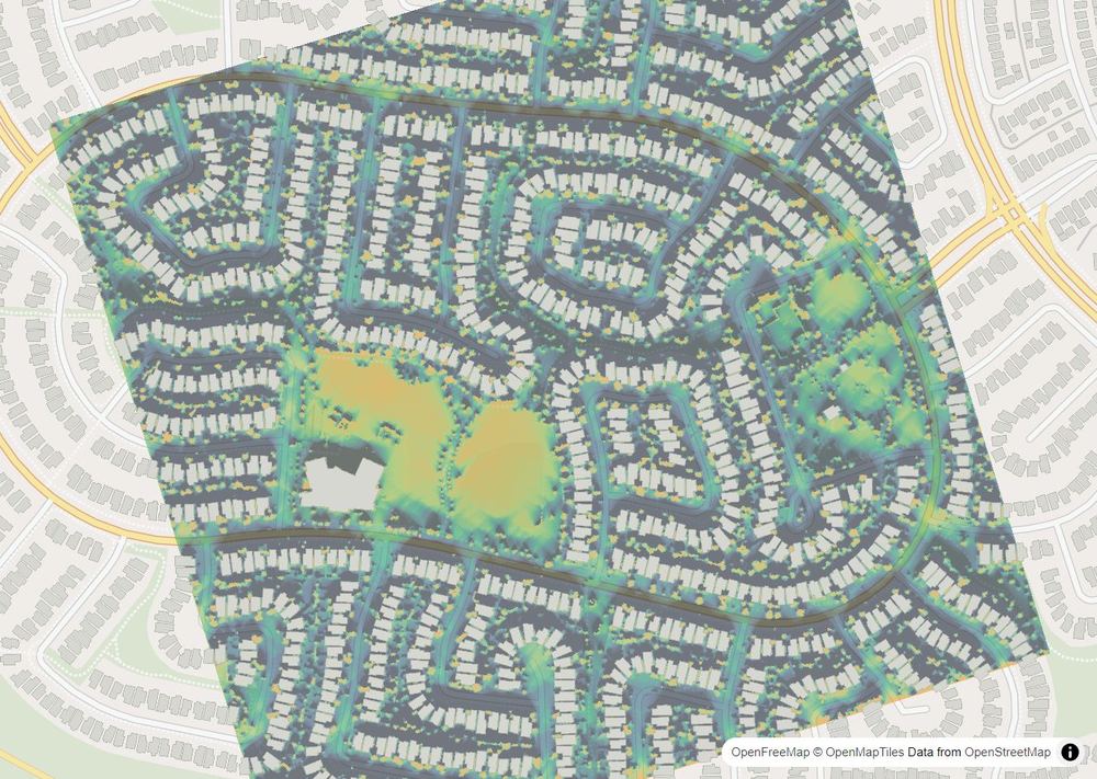 LandMood map of December sun hours in Somerset, Calgary, without street names