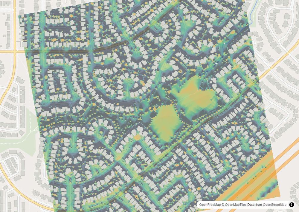 LandMood map of December sun hours in Arbor Creek, Saskatoon, without street names