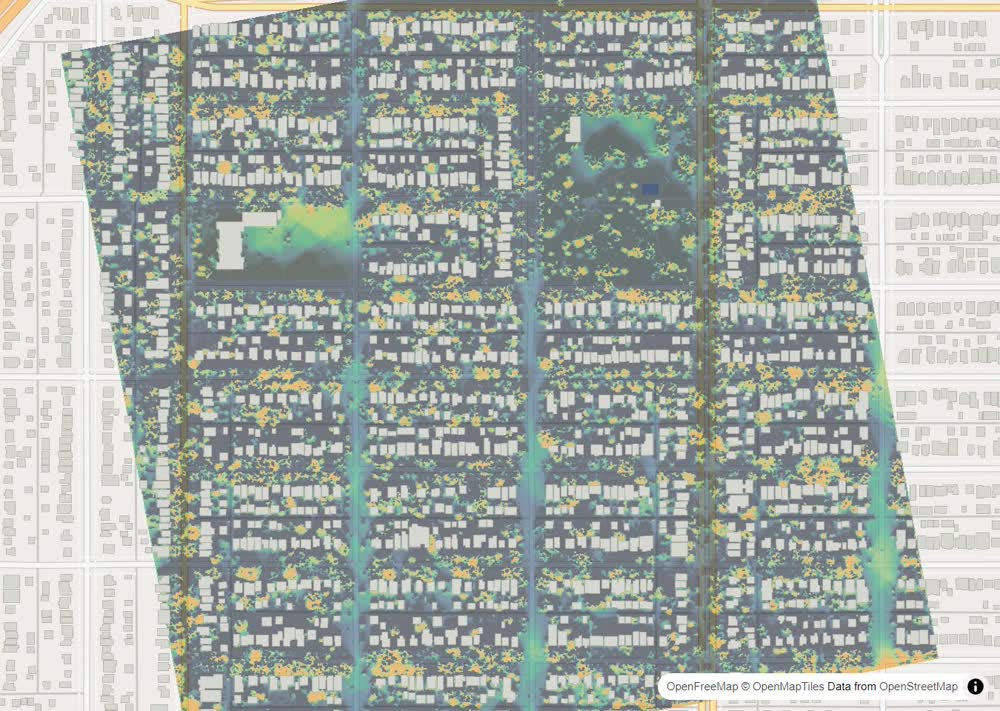 LandMood map of December sun hours in Buena Vista, Saskatoon, without street names