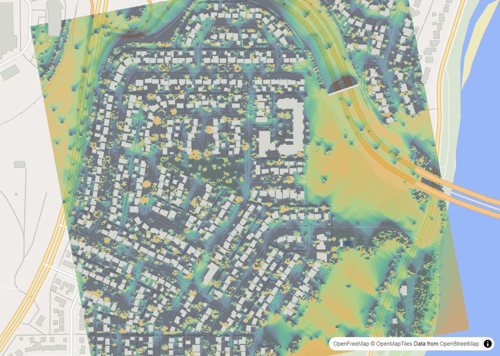 LandMood map of December sun hours in Richmond Heights, Saskatoon, without street names